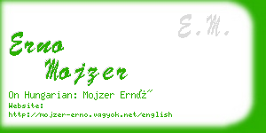 erno mojzer business card